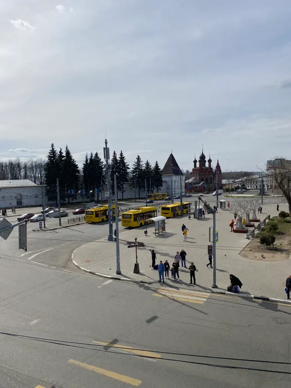 Студия в стиле Сканди с видом на Кремль