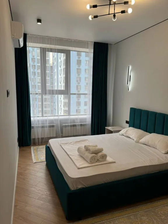 Уютная квартира в ЖК Кристалл 12 этаж — аренда посуточно в Алматы