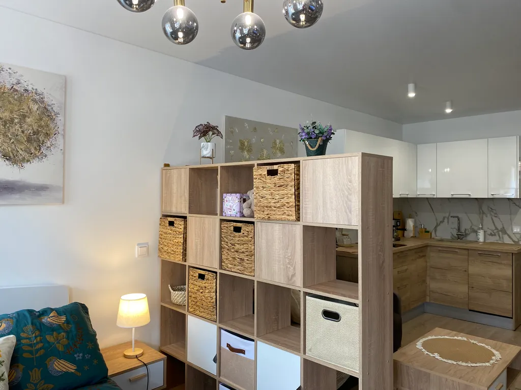 Студия в стиле Сканди с видом на Кремль