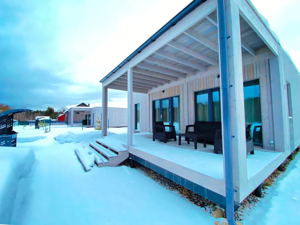 Коттедж Новый уютный дом с кондиционером на опушке леса в 20 минутах от города — Санкт-Петербург