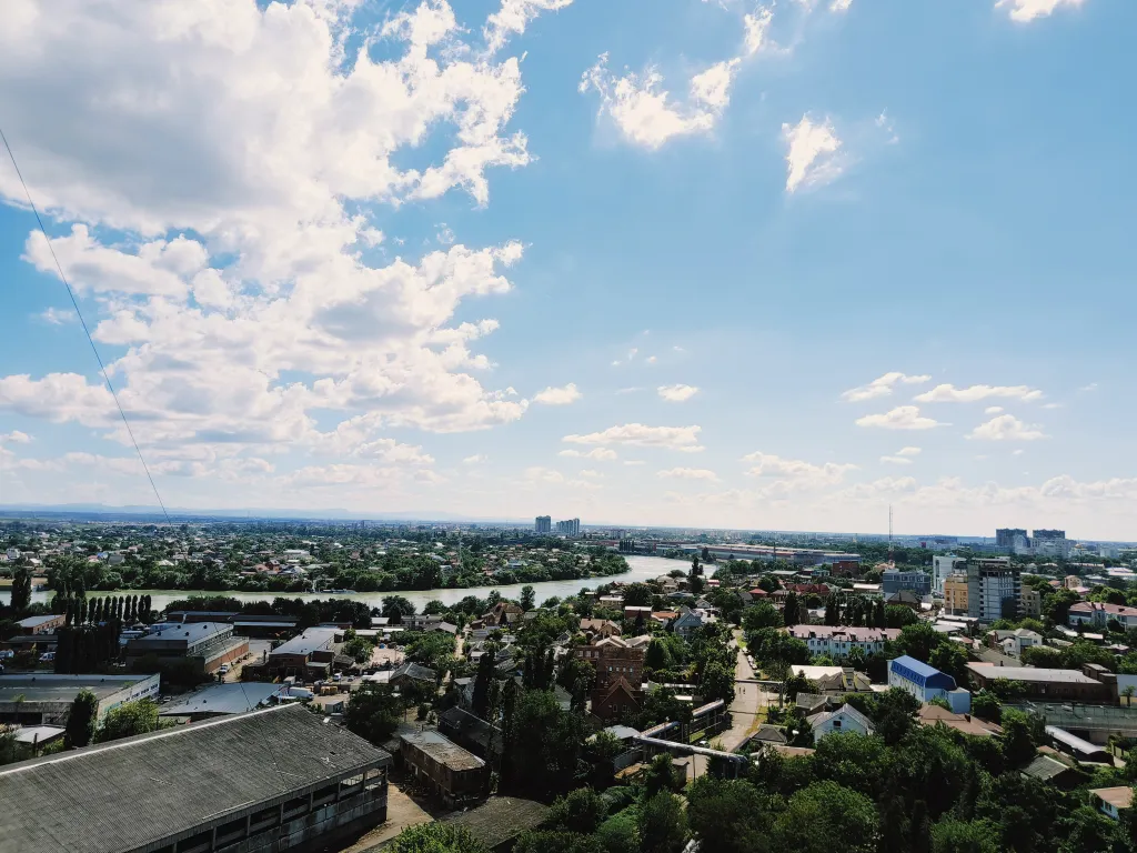 Квартира Уютная квартира с видом на город и реку Кубань в центре — Краснодар