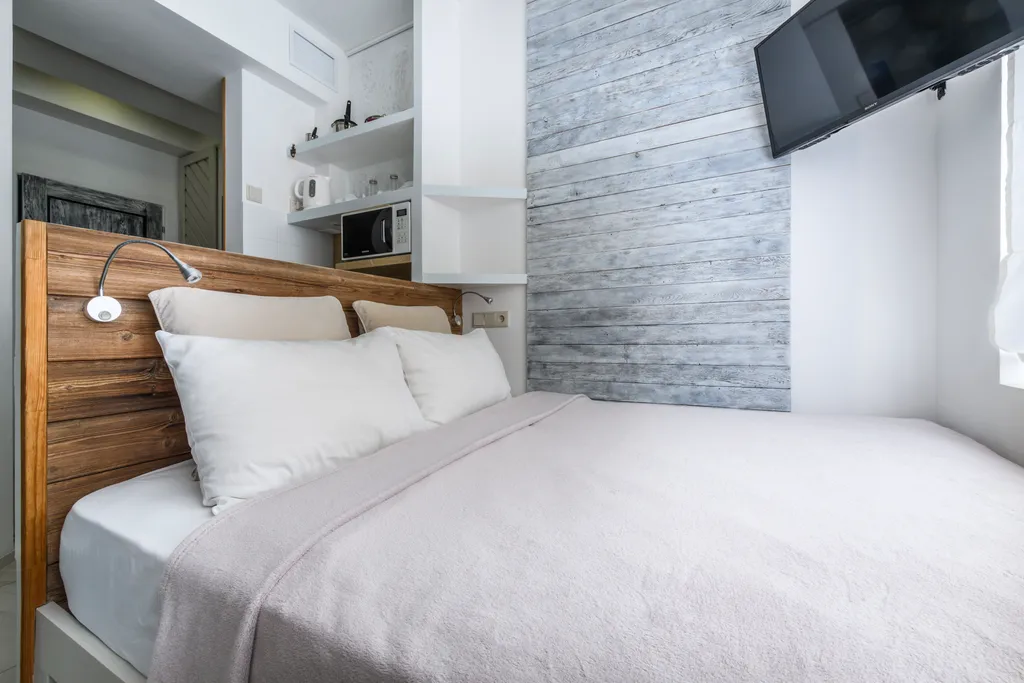 ЛАЙТ ДЖЕМ ДИЗАЙН-СТУДИЯ | 28 м²| Гипнотический вид из кровати