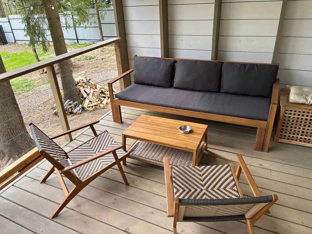 Стильный домик в лесу рядом с Икшинским водохранилищем