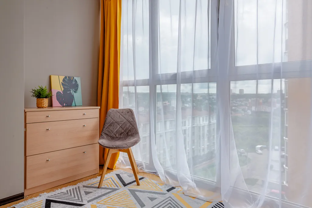 Просторная на заливе с панорамными окнами, кондиционер, 2 TV