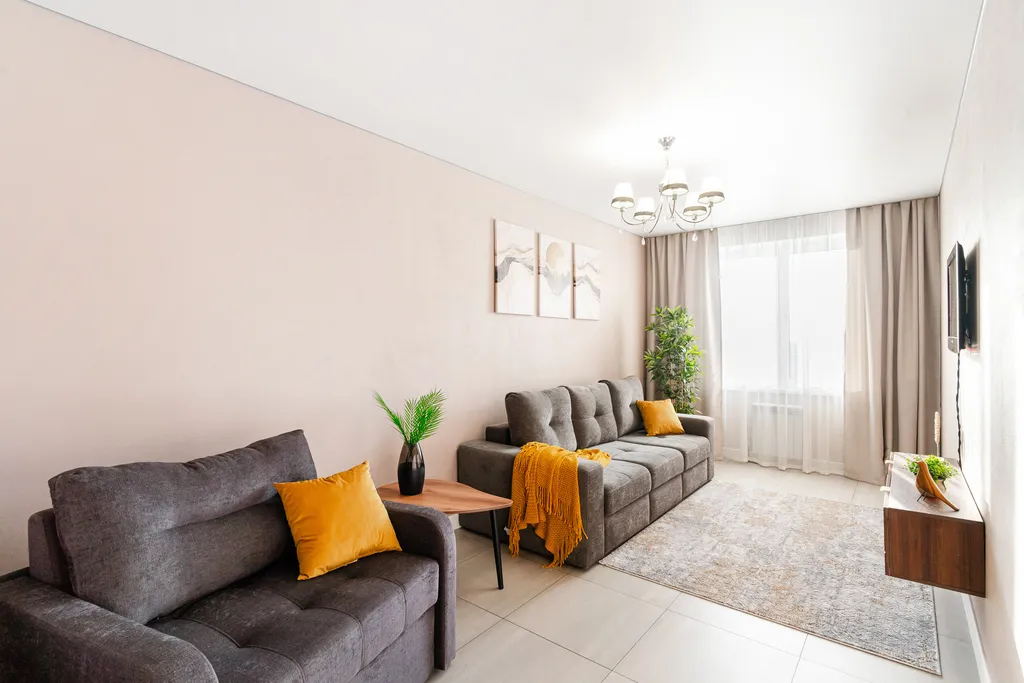 Евро-двушка в новом ЖК - до 3 гостей