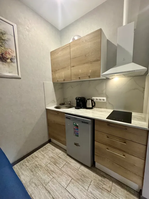 Студия с выделенной спальней и балконом в центре