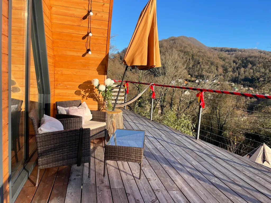 Квартира Квартира Дом A-Frame с панорамными окнами и видом на реку Сочи — Пластунка