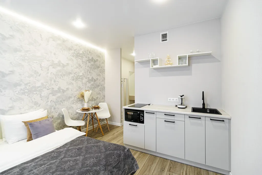 Студия Грейдж на 23 этаже в ЖК Аквамарин