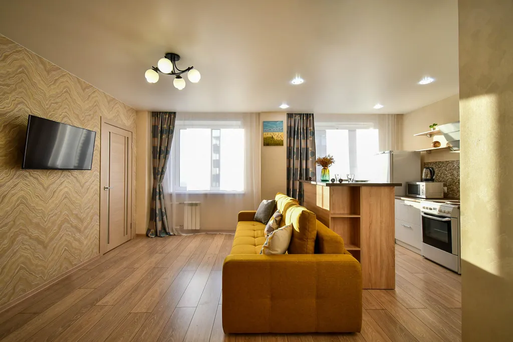 Квартира Квартира Уютная евродвушка с видом на горы и Енисей — Красноярск