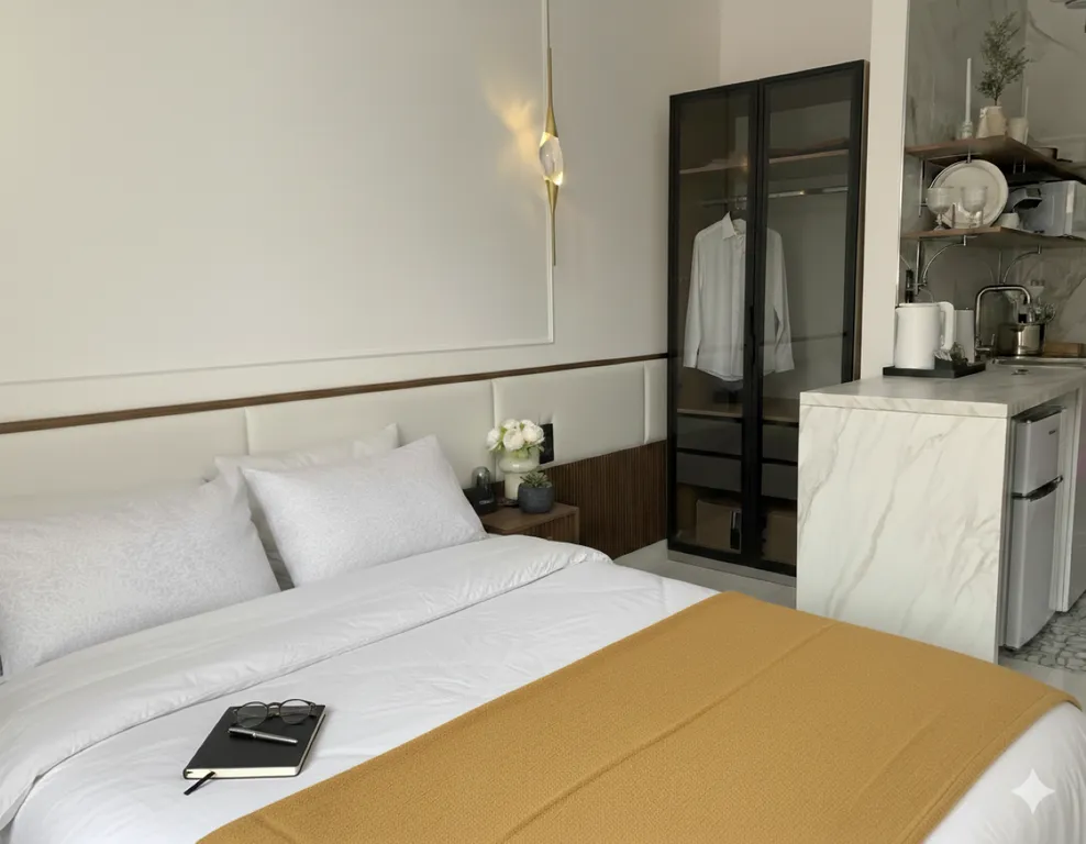 Бизнес-апартаменты CRYSTAL -парковка, кухня, стиральная машина СмартТВ