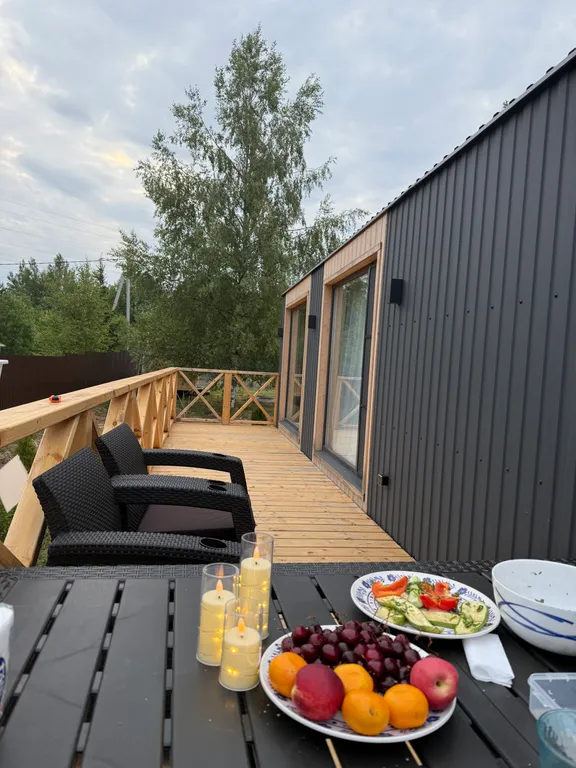 Дом 45m2 — чан на улице, кухня, Wi-Fi