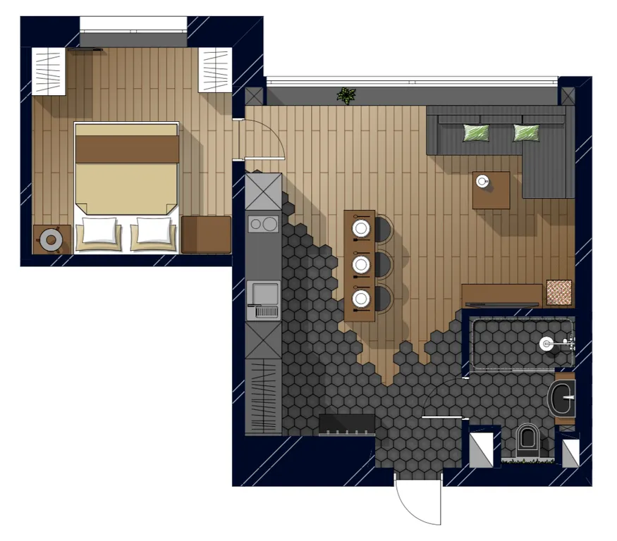 Квартира Квартира Studio 36 Suites Deluxe — Москва