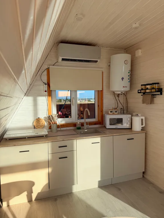 Коттедж Дом А-фрейм на берегу моря, бассейн, баня — Кучугуры