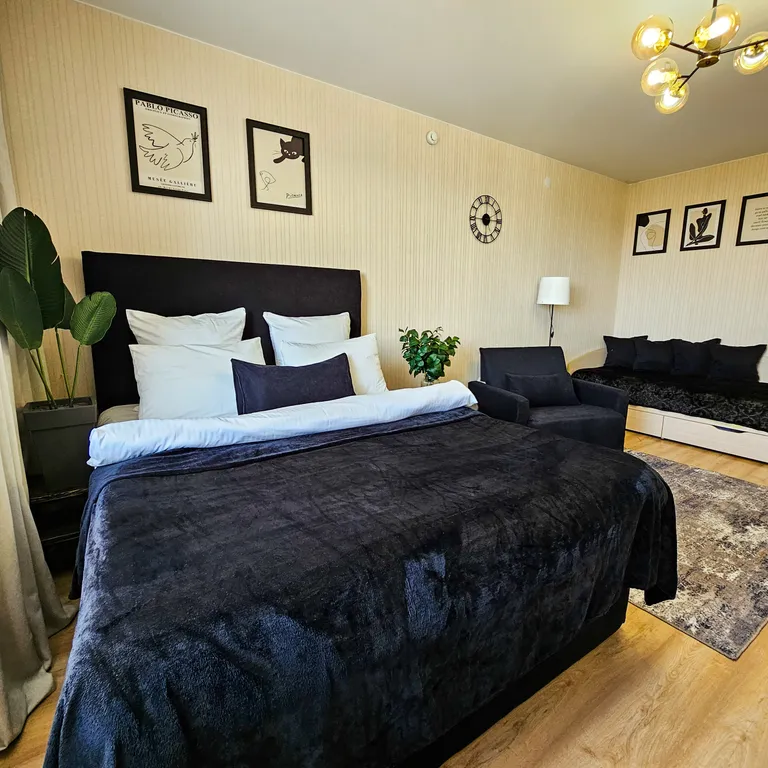 Квартира с балконом и 5-ю раздельными спальными местами. Кофемашина