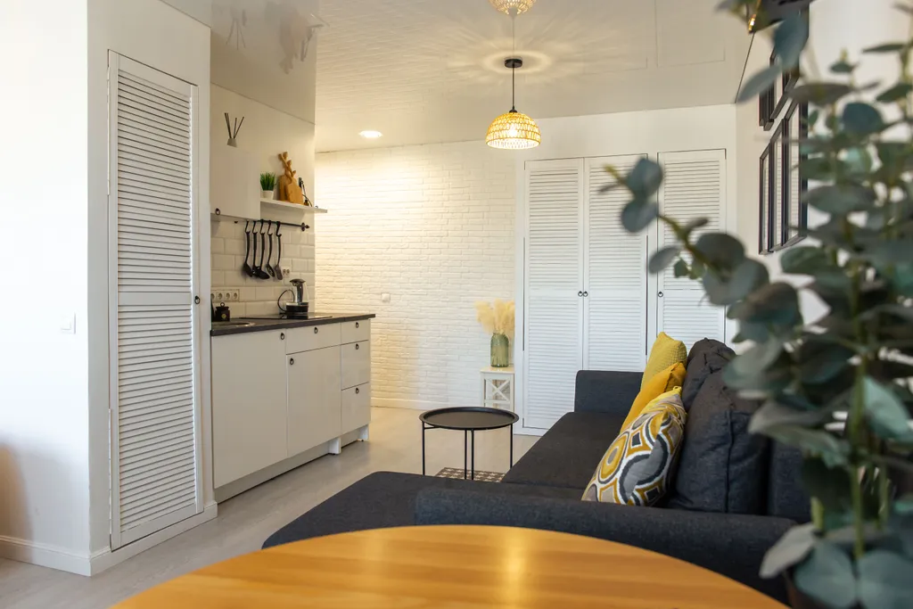 Стильная студия с видом на вулканы