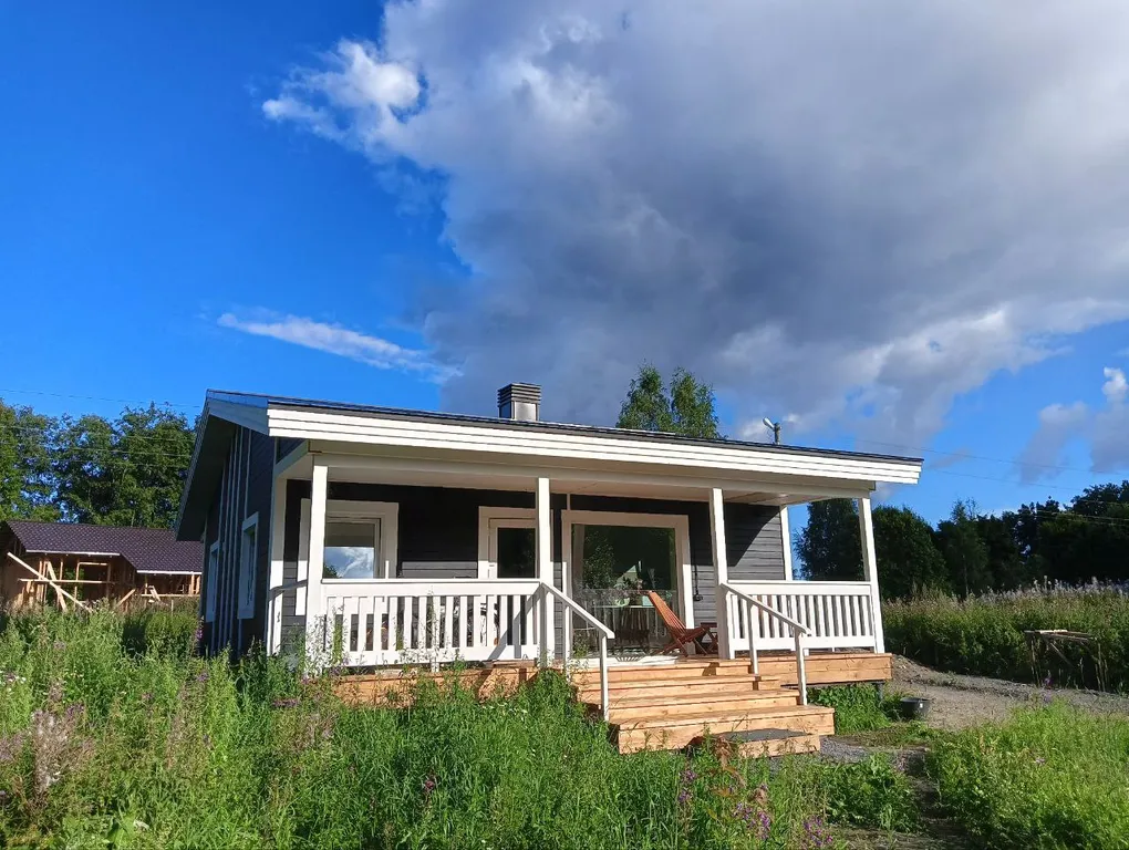 Дом с сауной и камином у леса в Карелии