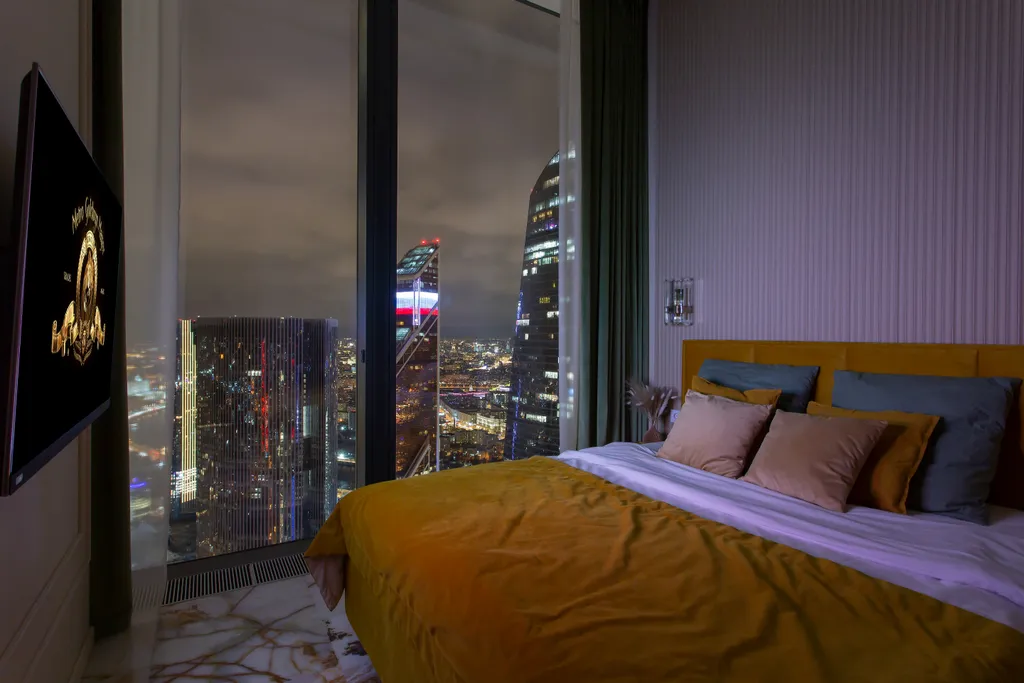 Редкий Пентхаус-формат на 64 этаже, оникс, подсветка, панорамные окна