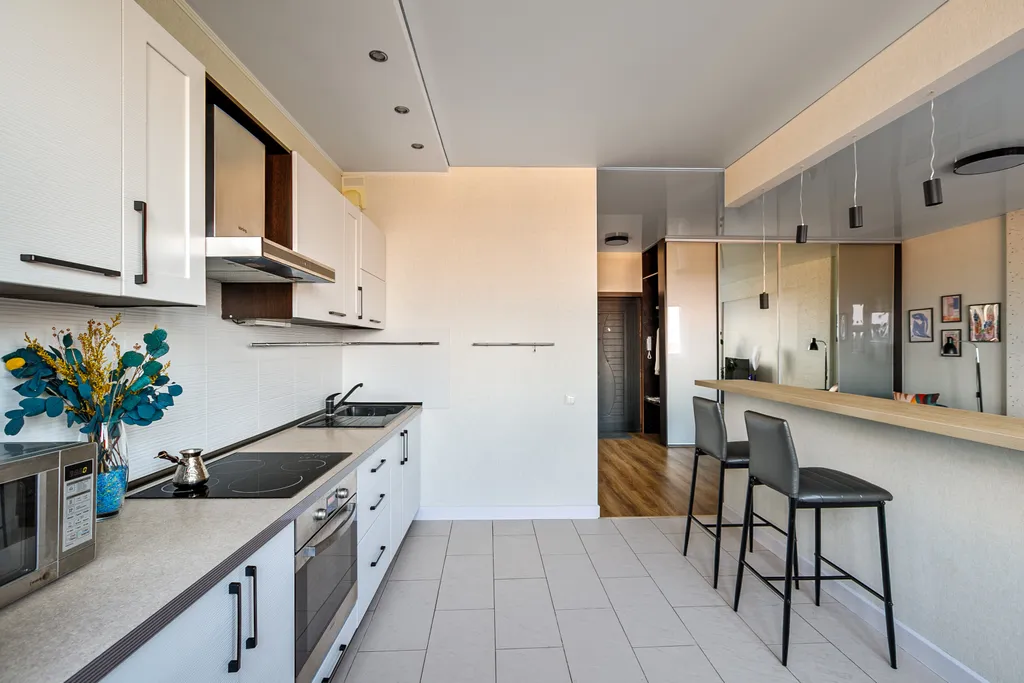 Просторная студия с чудесным видом на речку