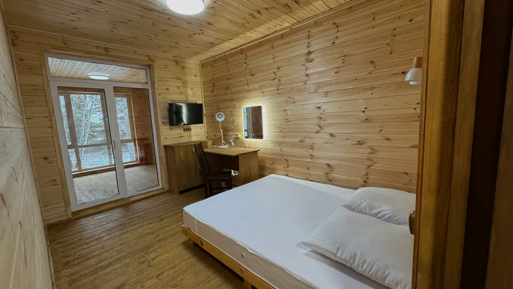 Дом Тихий Бор в березовом лесу