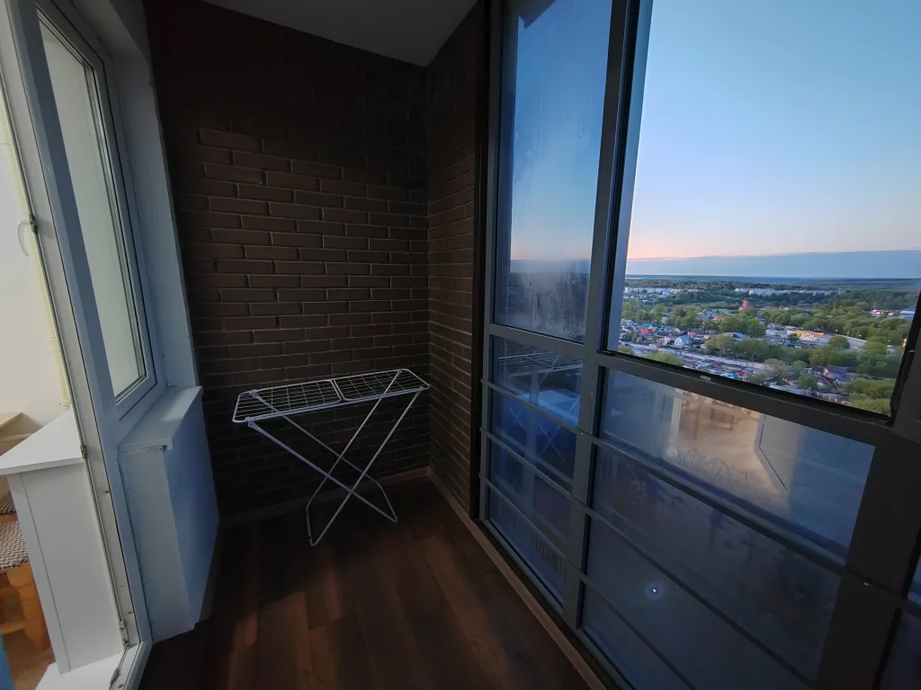 Балкон с панорамными окнами, Хрустальный 18 этаж День и Ночь