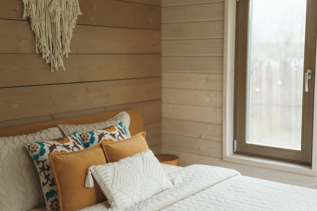 Дом с баней и чаном у воды и леса бохо