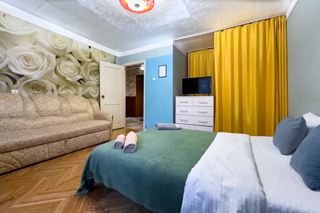 Уютная 1-комнатная квартира для 4 гостей