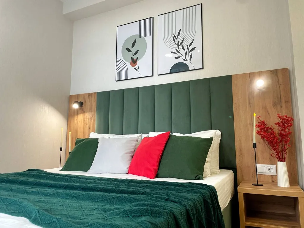 Студия с балконом, красивым видом в 3-х минутах от пляжа