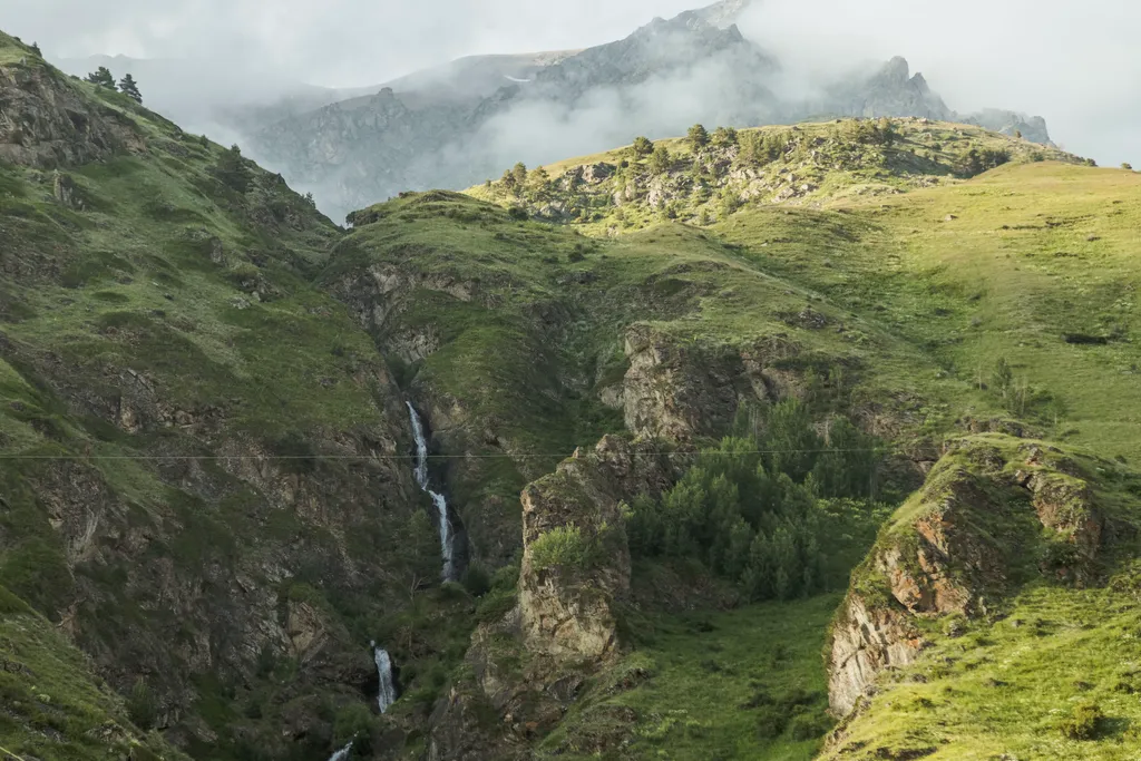 База отдыха с видом на горы в Приэльбрусье