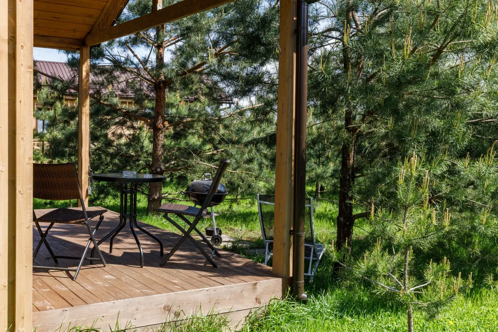 Коттедж 42 метра в лесу у пруда