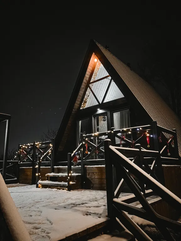 Коттедж Домик в стиле a-frame — Аша