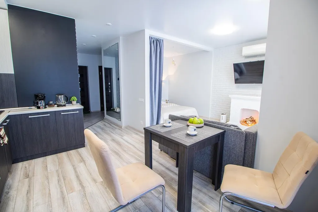 Уютная студия с видом на Волгу