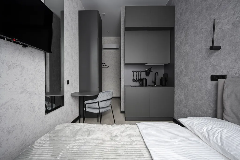 Квартира Квартира Студия в ЖК Park Side в монохромном стиле №1 — Санкт-Петербург