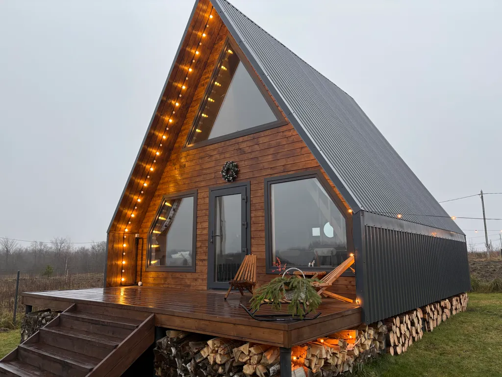 Коттедж Видовой а-фрейм на берегу реки Нерль — аренда посуточно в Переславль-Залесский