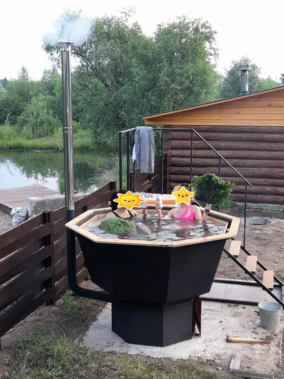 Дом с баней и банным чаном