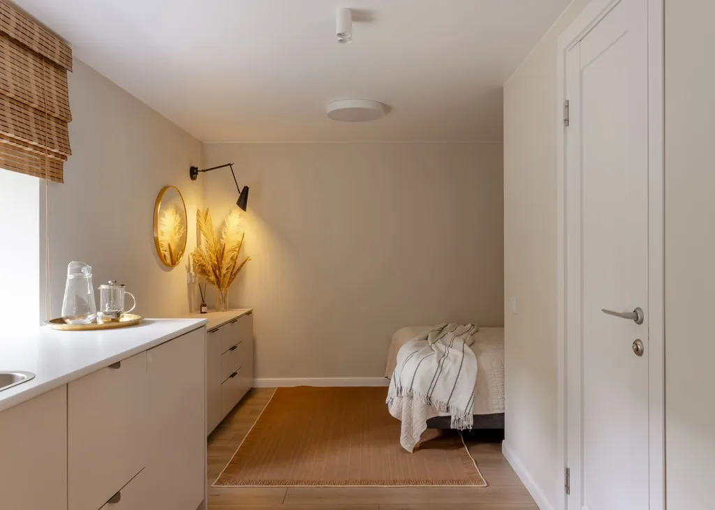 Уютная студия с дизайнерским ремонтом