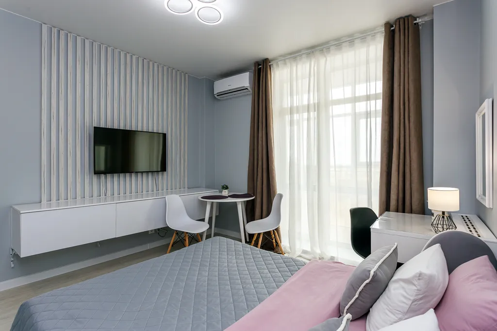 Стильная студия Шарм на Броско с красивым видом на Амур