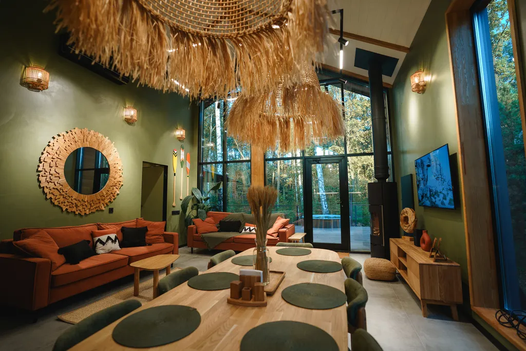 Barnhouse с камином в Krona camp