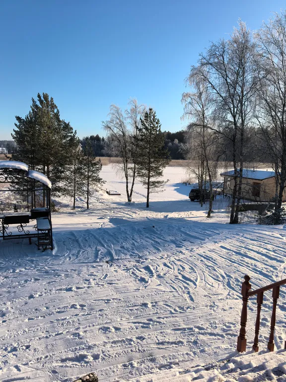 Дом на берегу Ладоги с песчаным пляжем, баня с купелью