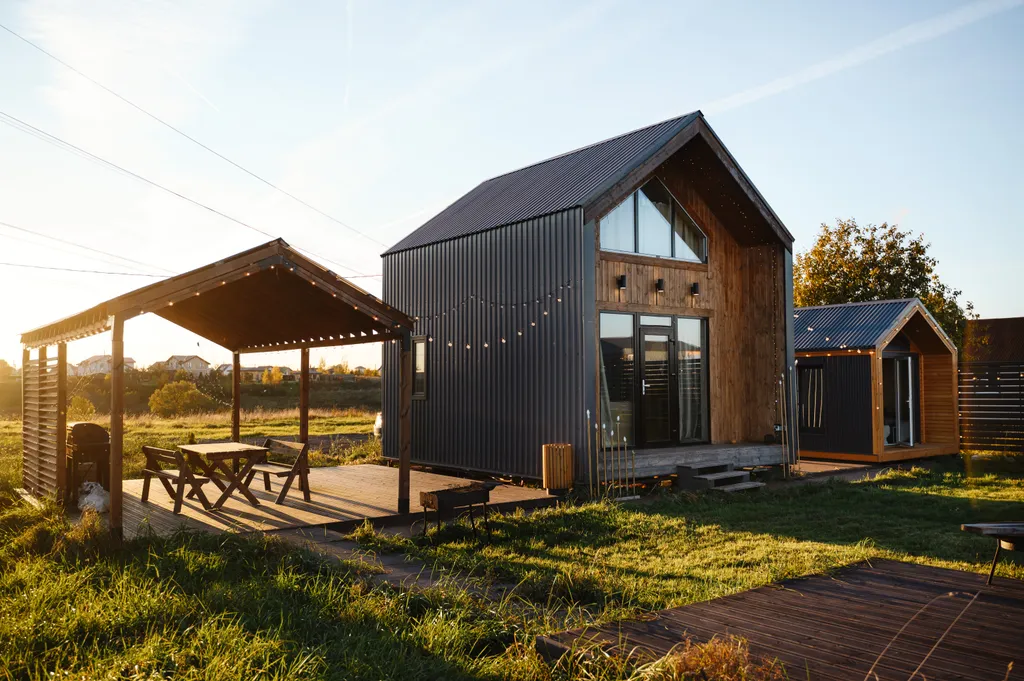 Коттедж Коттедж Уютный Барн-хаус с банным чаном и русской баней — Санкт-Петербург