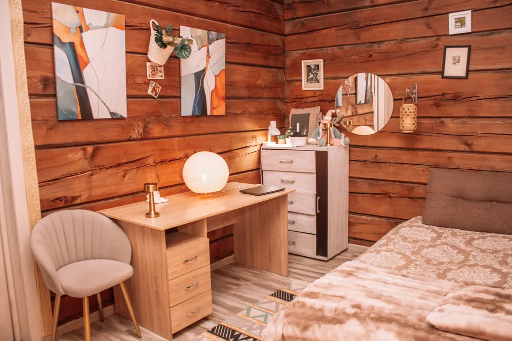 Атмосферный уютный экокоттедж из кедра с прудом