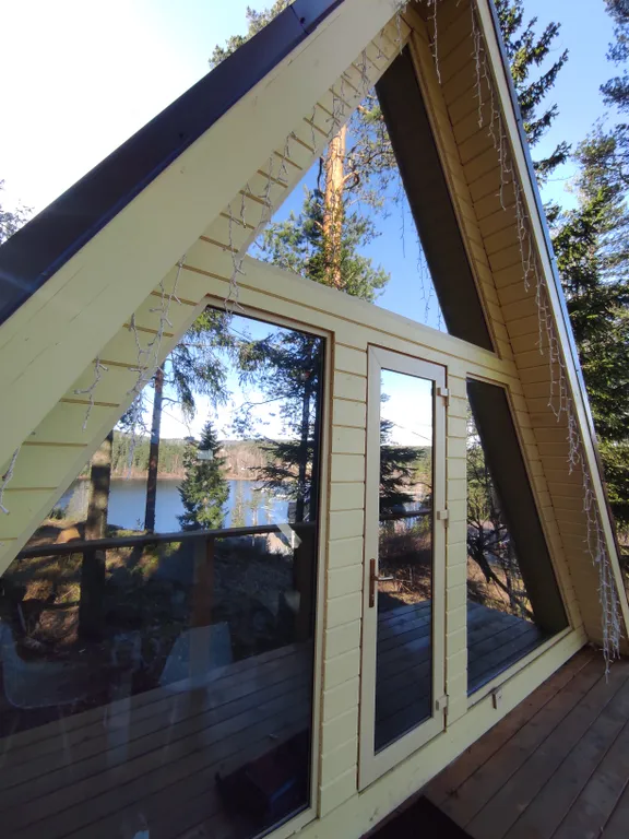 А-фрейм дом на горе