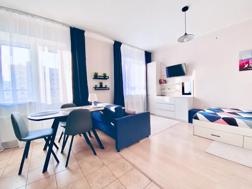 Новая студия с балконом около Москвы недалеко от Шереметьево