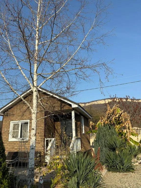 Домик у реки Дах с видом на горы