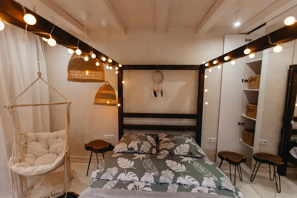 Студия Бали в сердце города, с панорамным видом на город и Волгу