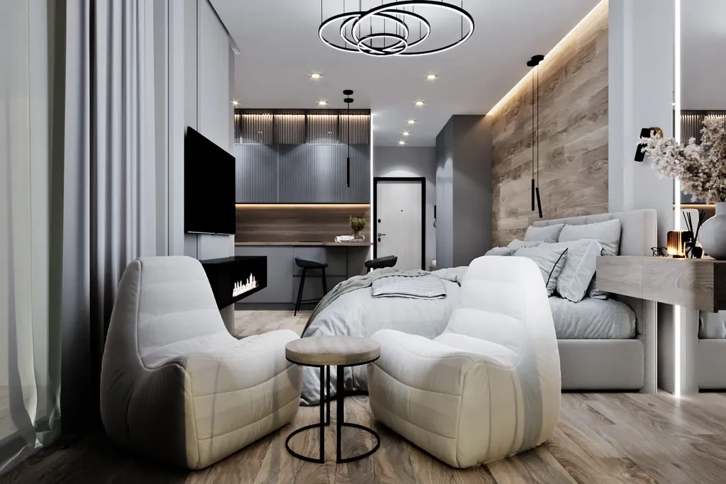 Дизайнерская квартира в доме бизнес класса с бассейном на крыше