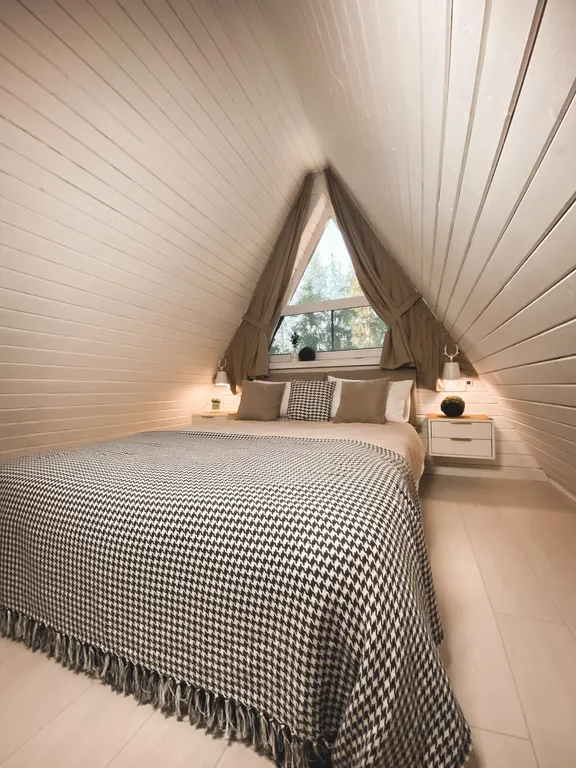 Сканди люкс, дом с камином и видом на лес. LESNOVO