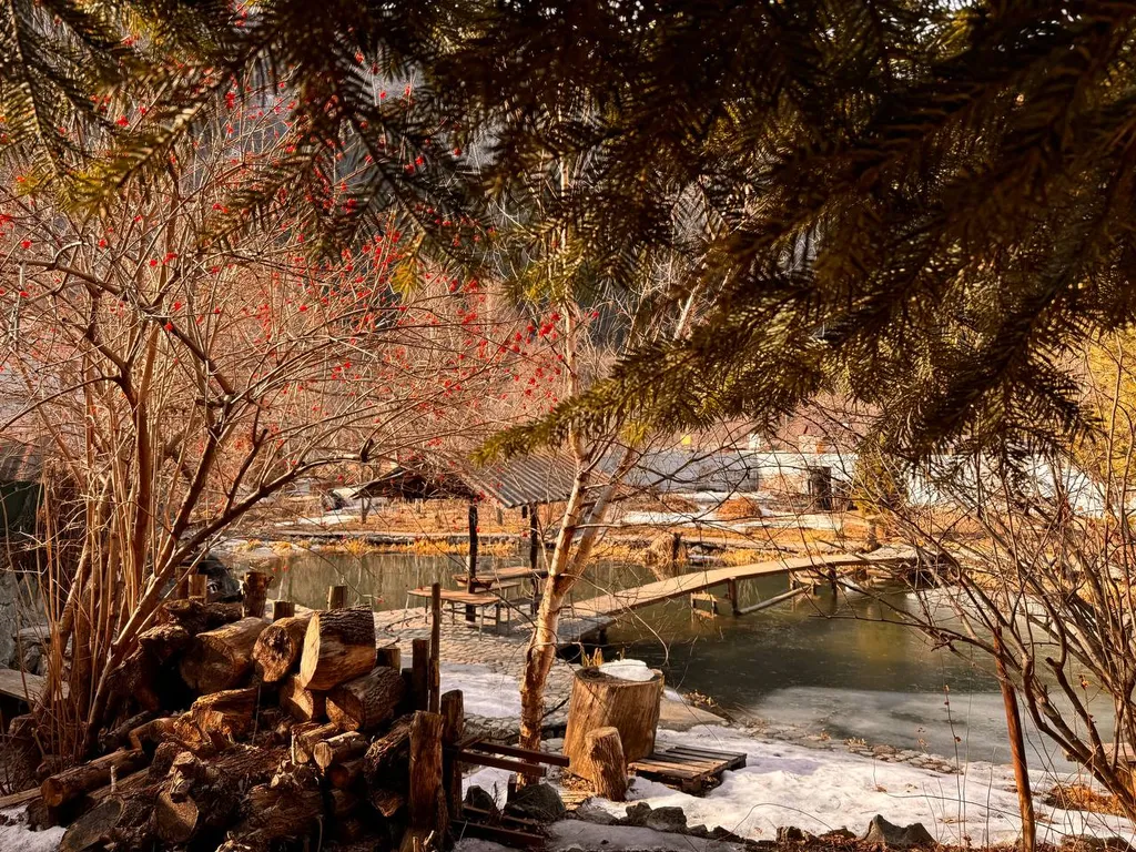 Коттедж Дом с баней и озером — Теберда