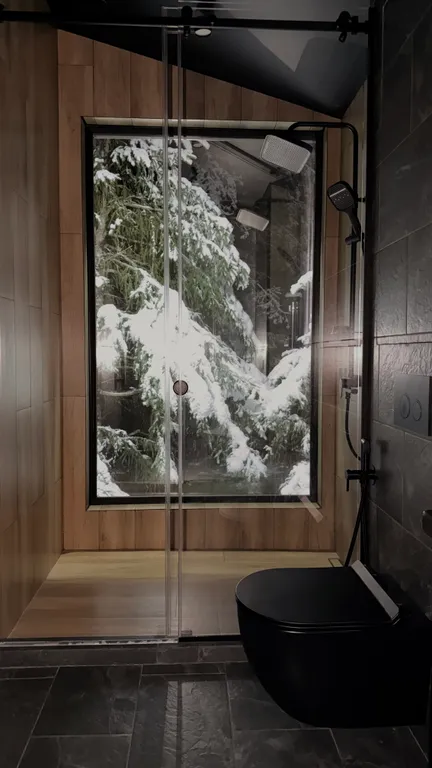 Коттедж Стильный дом в лесу с камином и купелью — Борисово