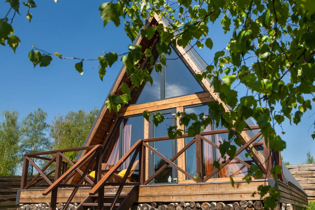 Афрейм (дом-шалаш) ОСЕНЬ с баней