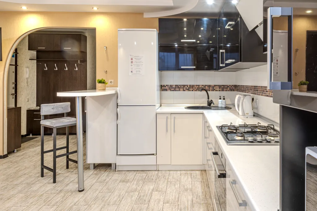 В тихом районе с удобной кроватью, гостиничный сервис, бесконтактно